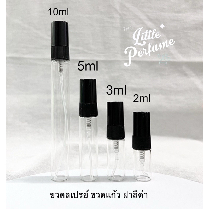 (ราคาต่อ12ขวด) ขวดสเปรย์ ขวดแก้ว ฝาสีดำ