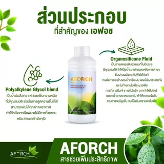 เอฟอช AFORCH 1 ลิตร สารจับใบคุณภาพสูง ช่วยเพิ่มประสิทธิภาพการแทรกซึมใบ ช่วยลดต้นทุนในการฉีดพ่นปุ๋ยและยา