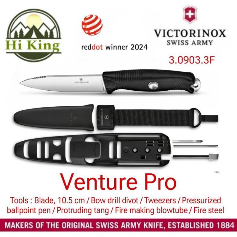 Victorinox รุ่น Venture Pro 3.0903.3Fมีดใบตายพร้อมอุปกรณ์ที่จำเป็นสำหรับการผจญภัยในป่า ของแท้ Made i