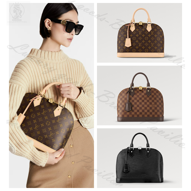 👜Louis Vuitton classic, ALMA, medium, กระเป๋าสะพายไหล่, กระเป๋าถือ, แท้💯