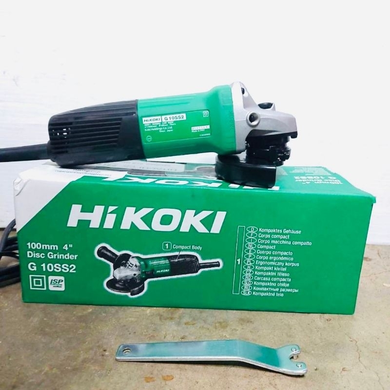 HIKOKI เครื่องเจียรไฟฟ้า 4 นิ้ว รุ่น G 10SS2 HIKOKI กำลังไฟ 600W หินเจียร สวิตซ์ข้าง