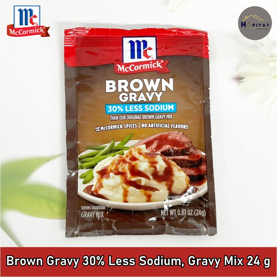 {McCormick} Brown Gravy 30% Less Sodium, Gravy Mix 24 g ผงเกรวี่ แม็คคอร์มิค