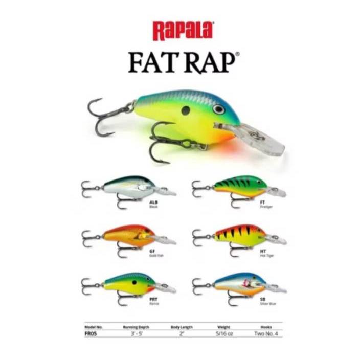 เหยื่อRAPALA FAT RAP FR-5  FR-7  ลิ้นยาว