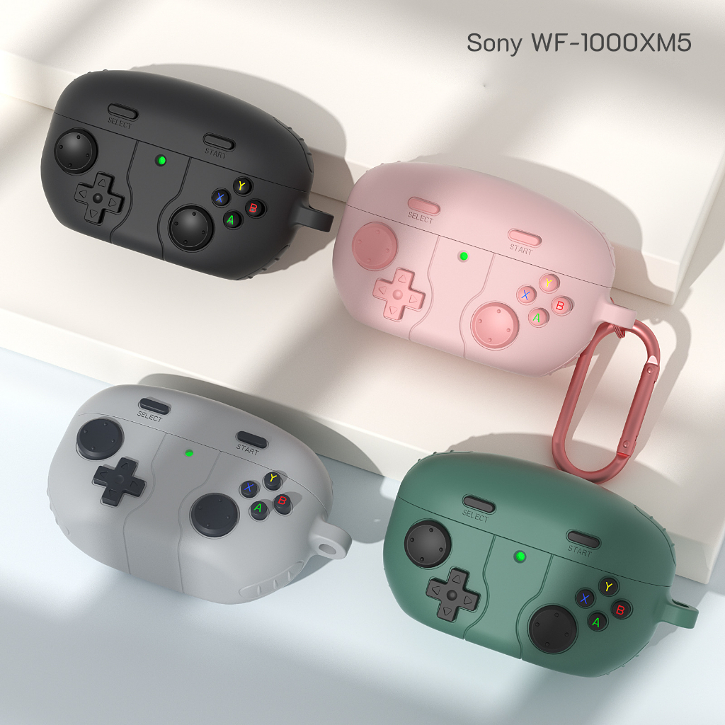 เคส Sony WF-1000XM5 เคสอ่อน เคสน่ารัก เคสคลาสสิค เคสคอนโซลเกม เคสย้อนยุค พร้อมที่คล้อง (Model.1)