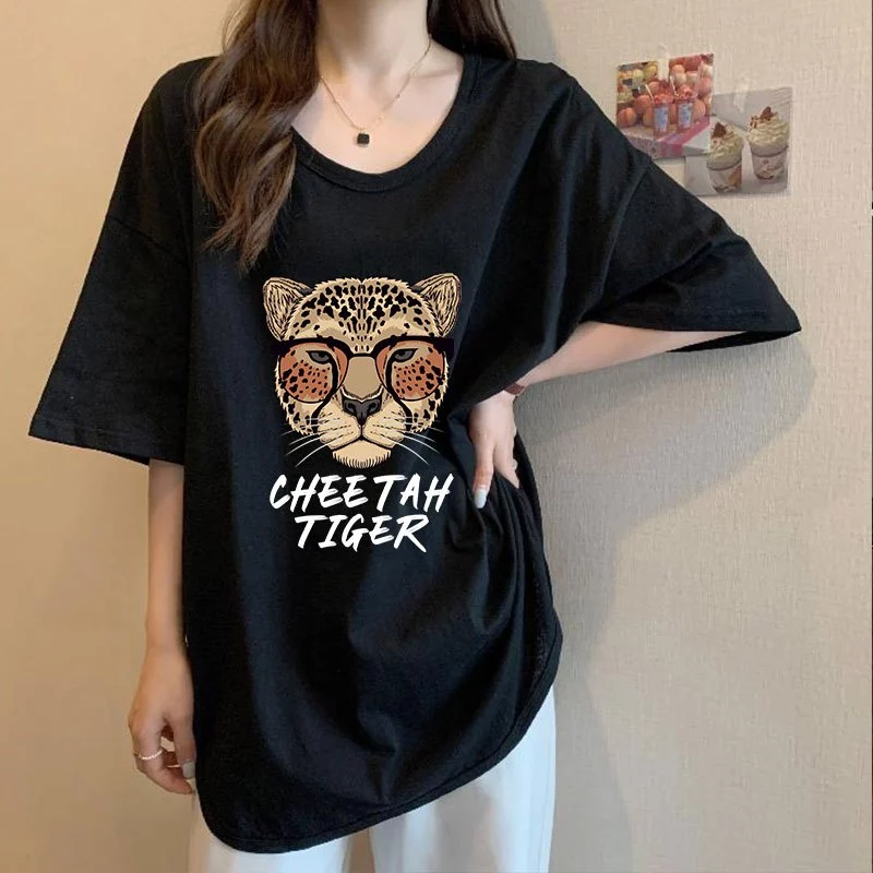 เสื้อยืดสาวอวบอ้วนไซส์ใหญ่ oversize เสื้อผ้าแฟชั่นฤดูร้อนมาใหม่ เสื้อโอเวอร์ไซส์ผู้หญิงสวยๆ ทรงหลวมสไตล์เกาหลีน่ารัก thumbnail 6