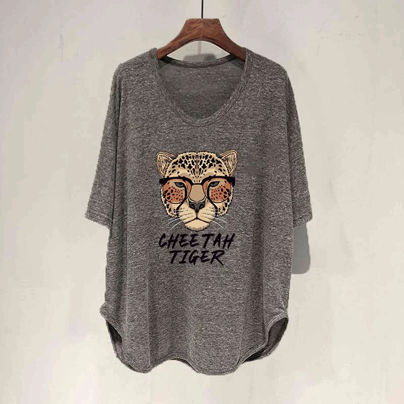 เสื้อยืดสาวอวบอ้วนไซส์ใหญ่ oversize เสื้อผ้าแฟชั่นฤดูร้อนมาใหม่ เสื้อโอเวอร์ไซส์ผู้หญิงสวยๆ ทรงหลวมสไตล์เกาหลีน่ารัก thumbnail 5