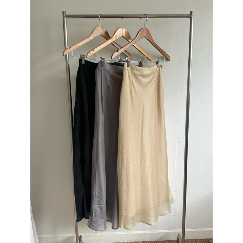 satin skirt shiny and easy to wear something about us