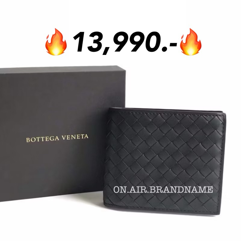 New bottega 8 cards wallet สีดำ ของแท้100%