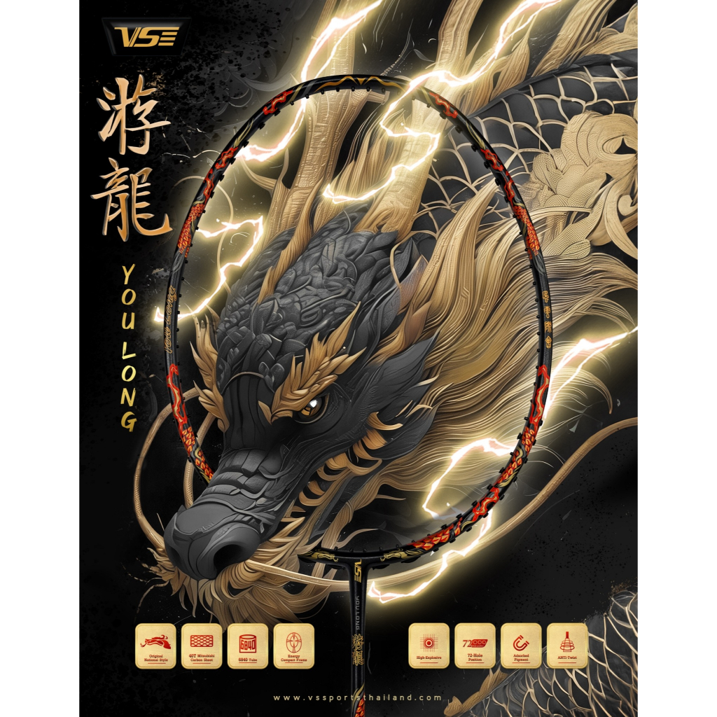 ไม้แบดมินตัน Vs Youlong (Black)