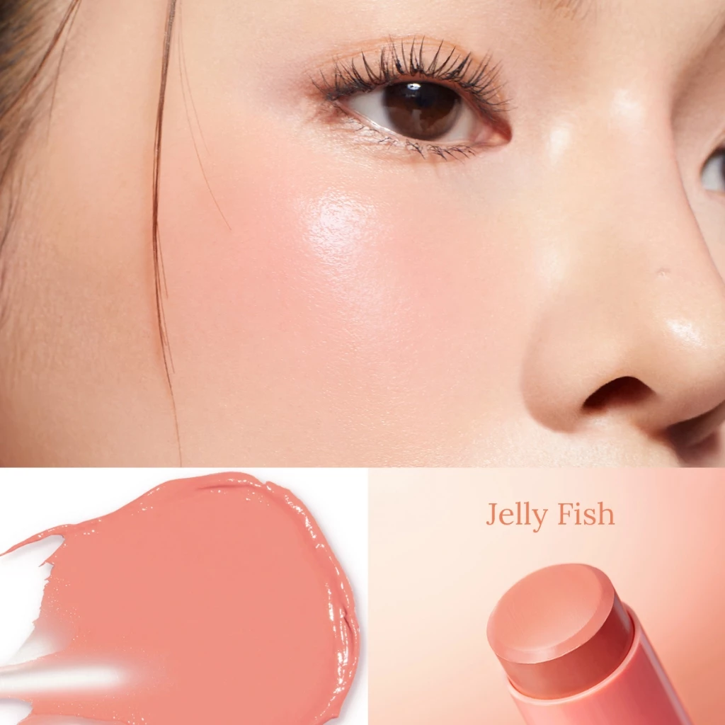 Merrezca Glowing Creamy Blush Stick ครีมบลัชผิวโกลว์ สูตรเบลอผิว thumbnail 7
