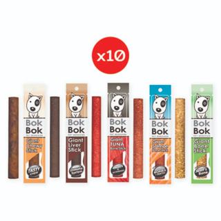 ขนมสุนัขหมา ขนมหมา Bok Bok บ๊อกบ๊อก ไจแอ้นสติ๊ก 10 แท่ง (เลื…