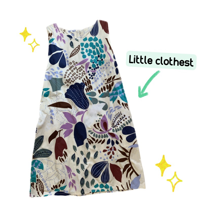 (มือ2) เดรสแบรนด์ little clothest แขนกุด