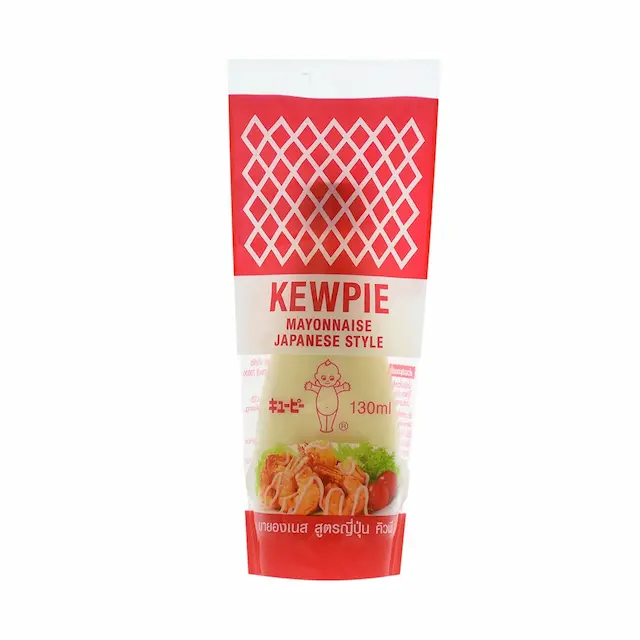 มายองเนส สูตรญี่ปุ่น สีแดง ตรา คิวพี 130 มล. Kewpie Japanese Mayonnaise 130 ml. ไม่เจือสี ไม่ใช้วัตถ