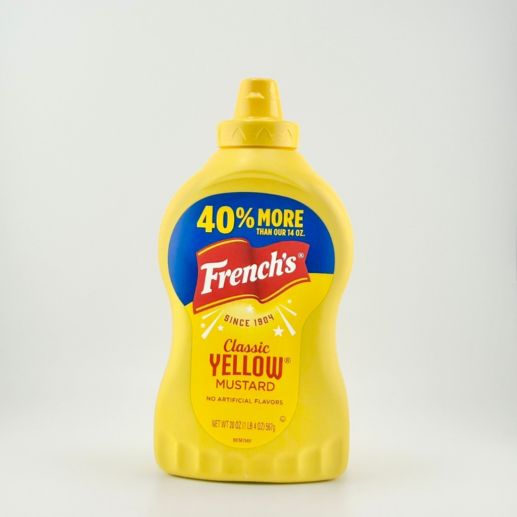 French's Classic Yellow Mustard Cream เฟร้นซ์ คลาสสิค เยลโล่ มัสตาร์ด เลือกได้ 2 ขนาด 226g,567g #1115378 #1115