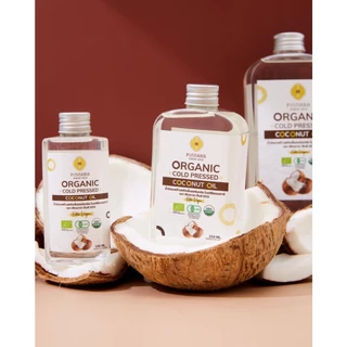 Pinnara น้ำมันมะพร้าวสกัดเย็นออร์แกนิค 100/250/500 ml Organic Cold Pressed Coconut Oil