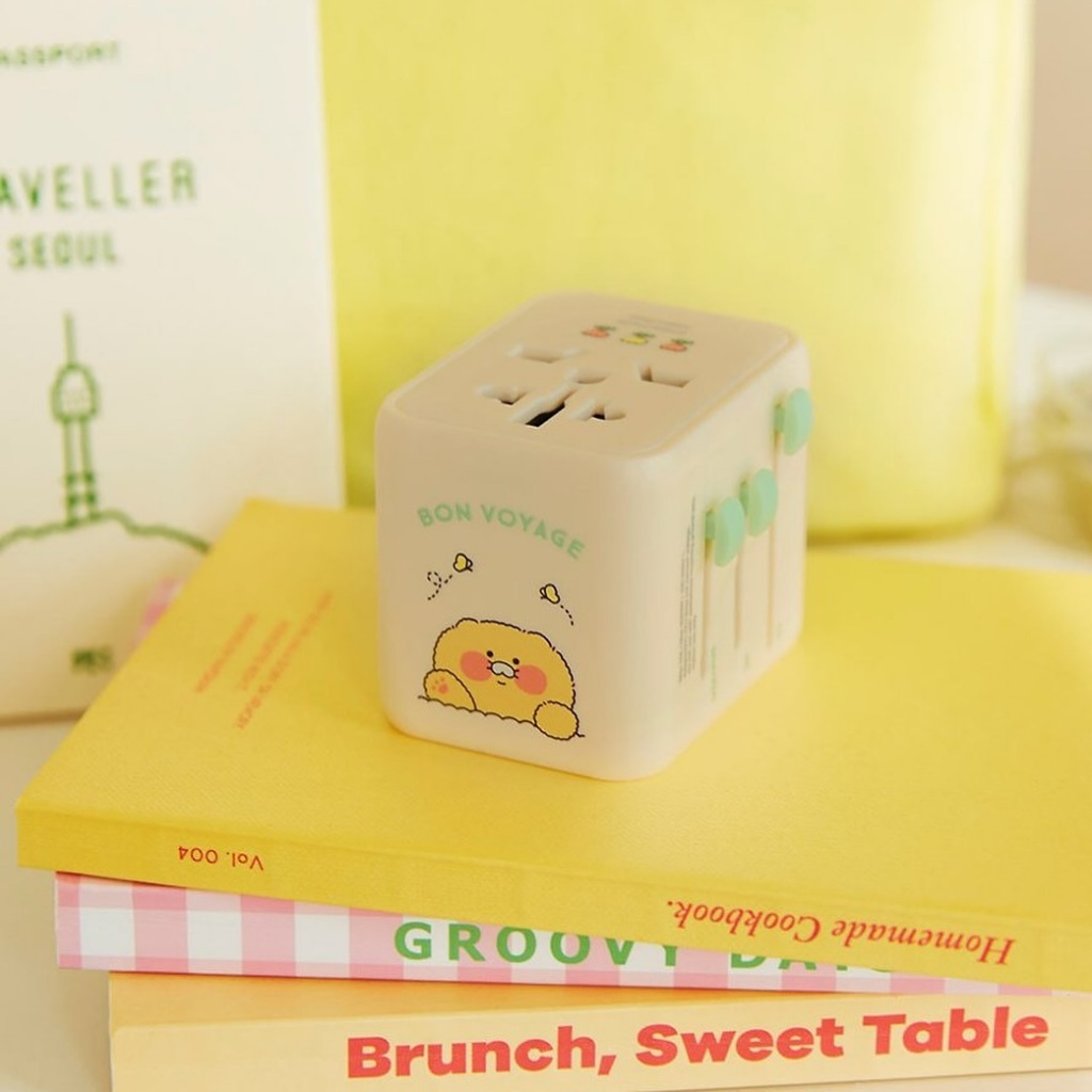 ⚡️พร้อมส่ง KAKAO FRIENDS Travel Multi Adapter หัวแปลง อะแดปเตอร์ ใช้ได้ทั่วโลก Choonsik