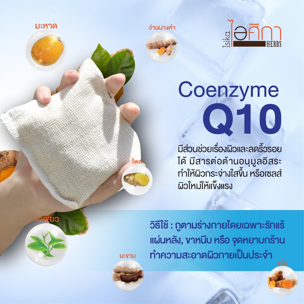 [6/12ชิ้น]ไอศิกา สบู่สปาสมุนไพร7ชนิด 70g. lสบู่เย็นถุงสปาสขัดขี้ไคล ดับรอน คัน ระงับกลิ่นกาย| 7 HERBS COOL HERBAL SOAP - รูปที่ 2