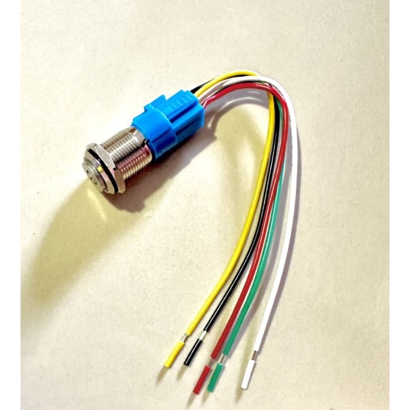 สวิทช์VIP16มิล220v10aสีน้ำเงิน รับไฟ12-220v dc