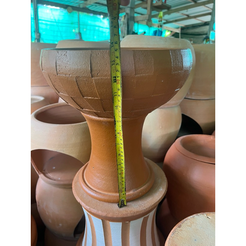 ชุดอ่างบัวดินเผาขนาด12นิ้วพร้อมขาตั้ง📍 ต้องเปิดพรีเดอร์ไว้แต่จัดส่งปกติทุกวันเลือกแบบได้อ่างปลา,บัวมีแบบเจาะรูปลูกต้นไม้ - รูปที่ 6