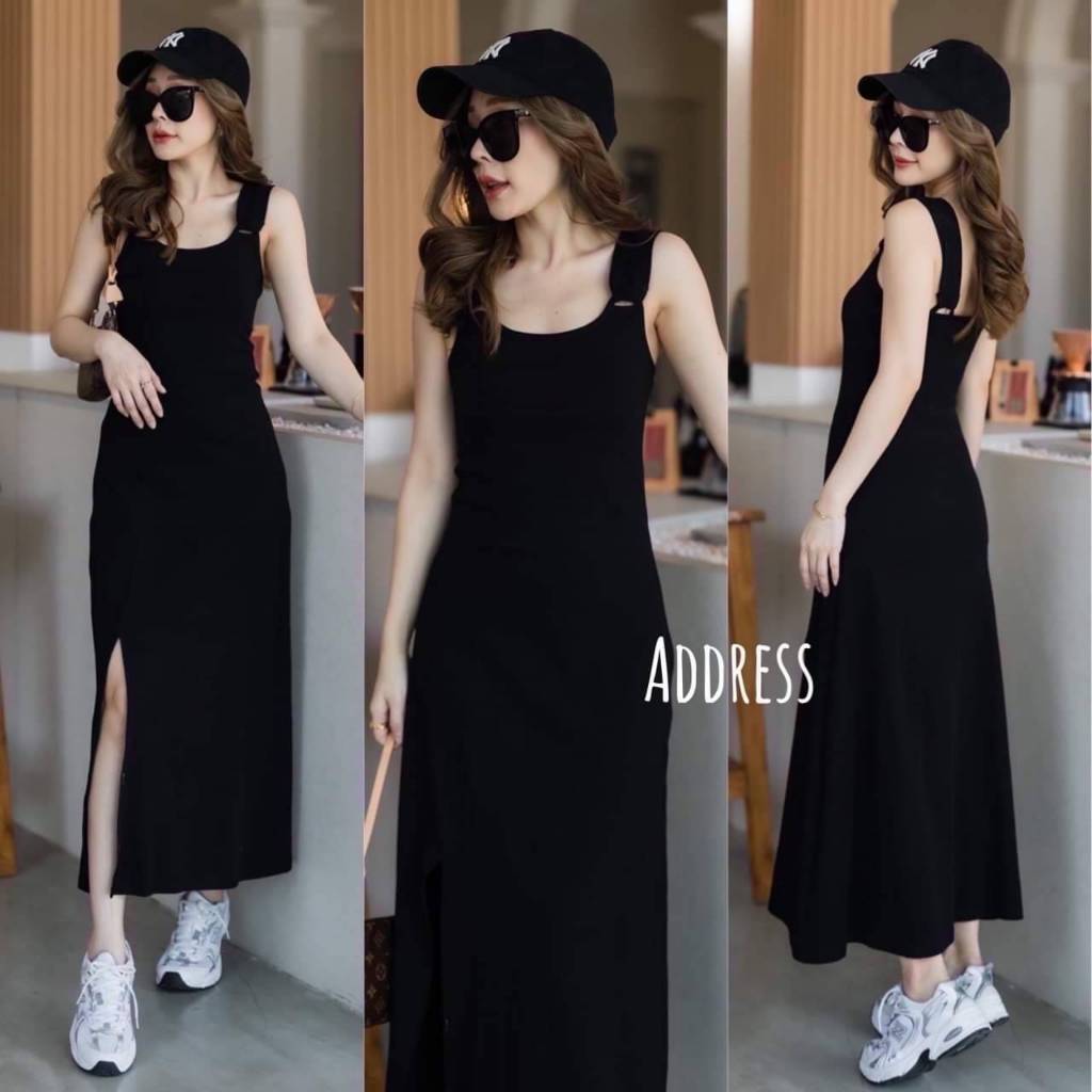 Address เดรสสายใหญ่ แต่งผ่าด้านหน้า งานใส่แล้วเข้ารูปสวยเลย (AD2B). CARDIGAN_NISTA