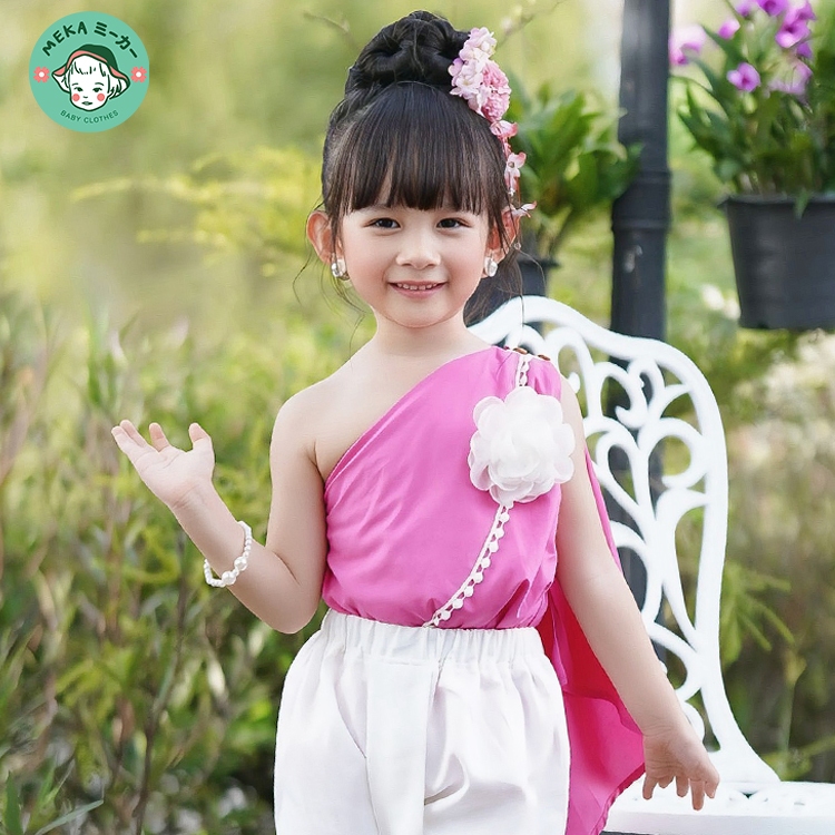 [พร้อมส่ง🇹🇭] สไบเด็ก สำเร็จรูป [18M-12Y] ชุดไทยเด็ก ผ้า𝙋𝙧𝙚𝙢𝙞𝙪𝙢 𝘾𝙤𝙩𝙩𝙤𝙣 𝙆𝙤𝙧𝙚𝙖𝙣 แบรนด์ 𝙈𝙚𝙠𝙖.𝘽𝙖𝙗𝙮 𝘾𝙡𝙤𝙩𝙝𝙚𝙨 - รูปที่ 5