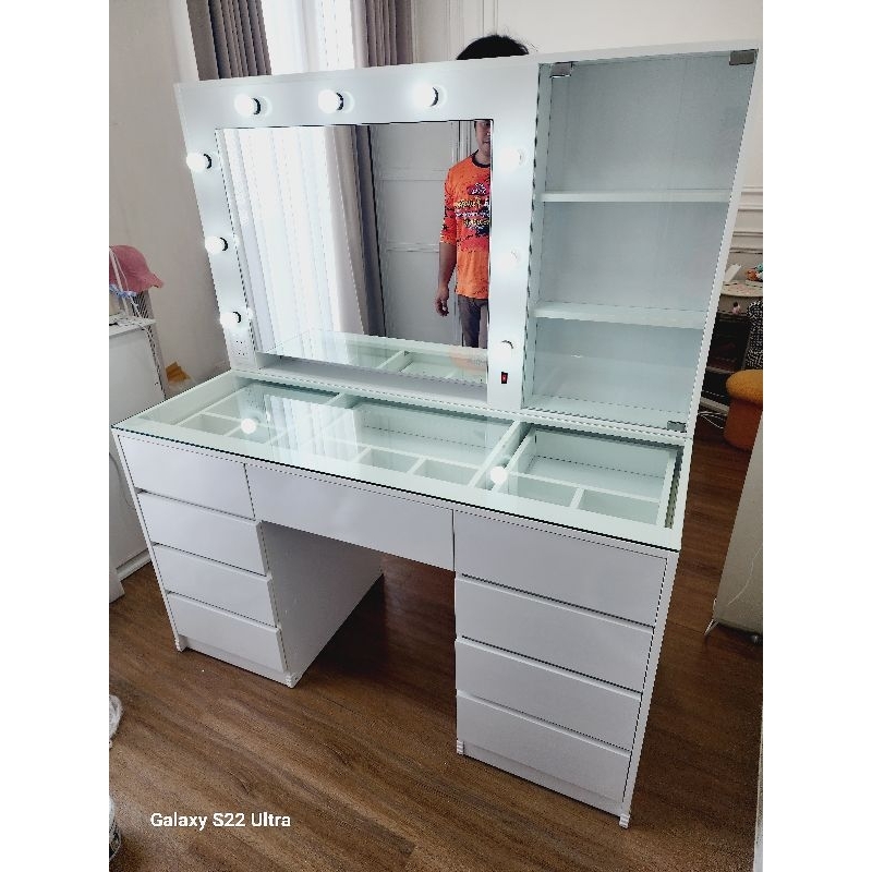 9 ลิ้นชักหัวเกาหลีไฟ / โต๊ะแป้ง 9 ลิ้นชัก ส่งเฉพาะกทมและปริมณฑลเท่านั้น **( ลูกค้าต่างจังหวัดรบกวนทักแชทก่อนสั่งซื้อ) - รูปที่ 6