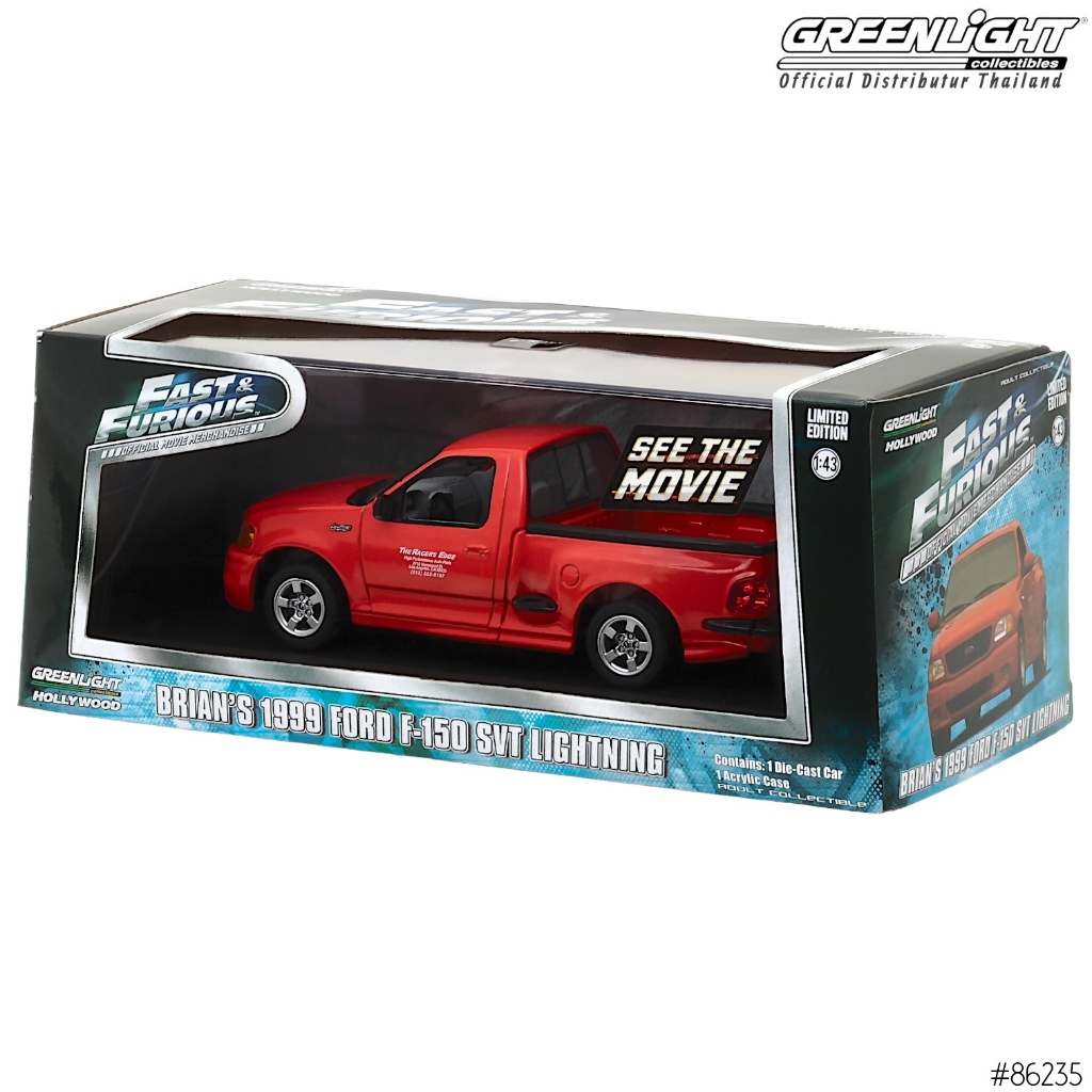 Greenlight Collectibles - Brian's 1999 Ford F-150 SVT Lightning (Fast & Furious) 1:43 86235