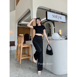 ♥New Arrival !! PD39 ♥S-XXL กางเกงขายาวเอวสูงซิปข้างผ้าฮานาโก่ะพร้อมส่ง🛒🛍️