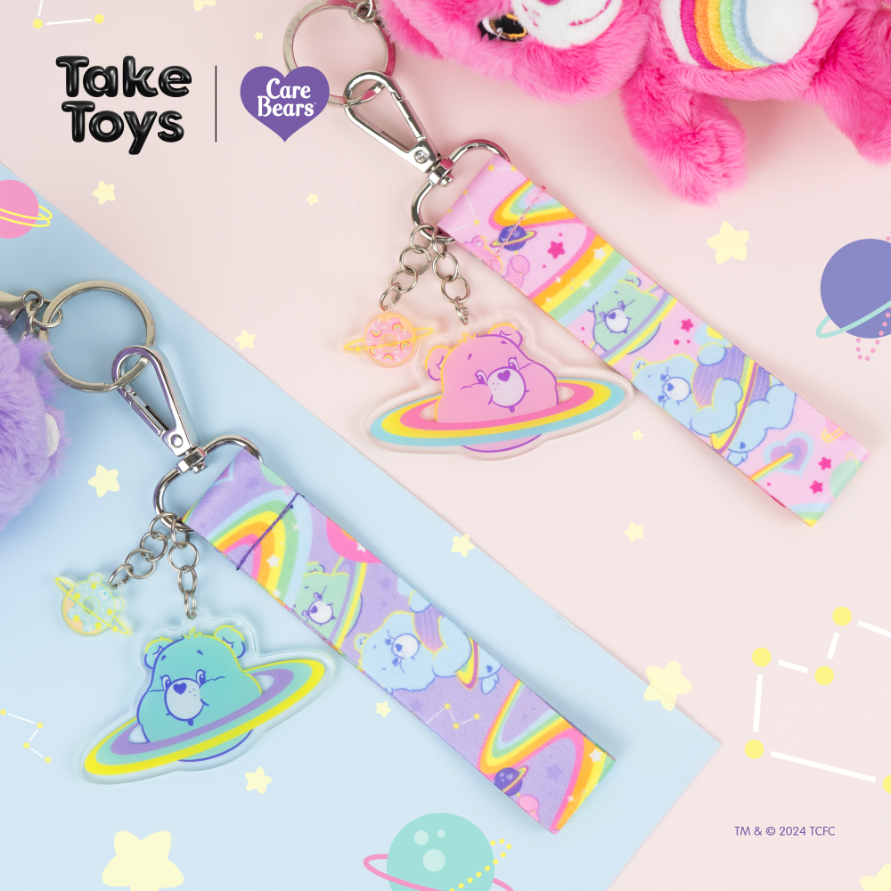 Care Bears Cosmic Collection Acrylic Keychain - พวงกุญแแจอะคริลิคพร้อมสายคล้องมือแคร์แบร์ คอลเลคชั่นคอสมิก