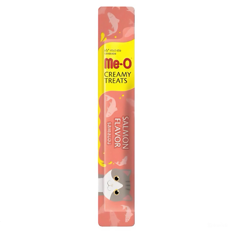 Me-O Creamy Treats มีโอ ครีมมี่ ทรีต ขนมแมวเลีย รสแซลมอน 15 g 1 ซอง