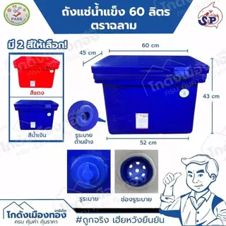 ถังแช่ ถังแช่น้ำแข็ง ตราฉลาม เกรดA 40ลิตร 60ลิตร 80ลิตร 100ลิตร 120ลิตร 150ลิตร 200ลิตร 300ลิตร มีมอก. Ice Box