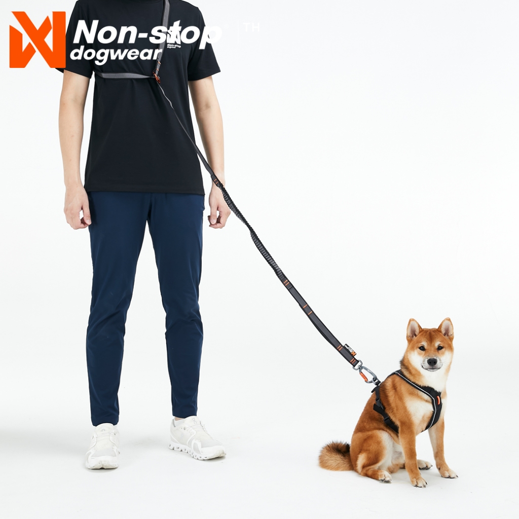 Non-stop dogwear Touring Bungee Adjustable สายจูงสุนัขยืดหยุ่นแบบปรับได้