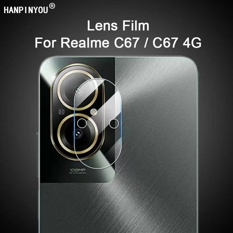 ฟิล์มกระจกกันรอย เลนส์กล้อง เต็มเลนส์Oppo Realme C67 C67 4G