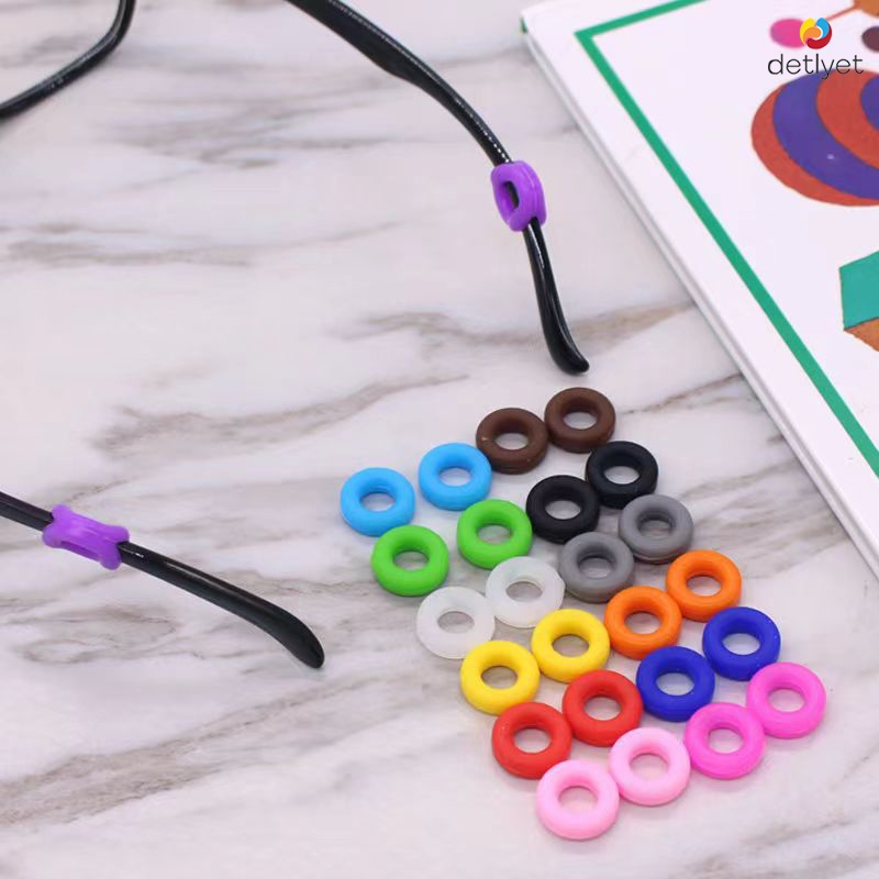 COD🌷อุปกรณ์เสริมแว่นตาหลากสีกันลื่นที่แขวนหูซิลิโคนเรียบง่ายใส่สบายตาทนทานสวยงามขายส่ง-detlyet