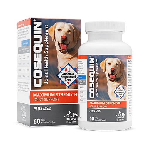 COSEQUIN Maximum Strength Plus MSM บำรุงข้อต่อสุนัข สะโพก ขากระเพก อ่อนแรง ลุกยาก