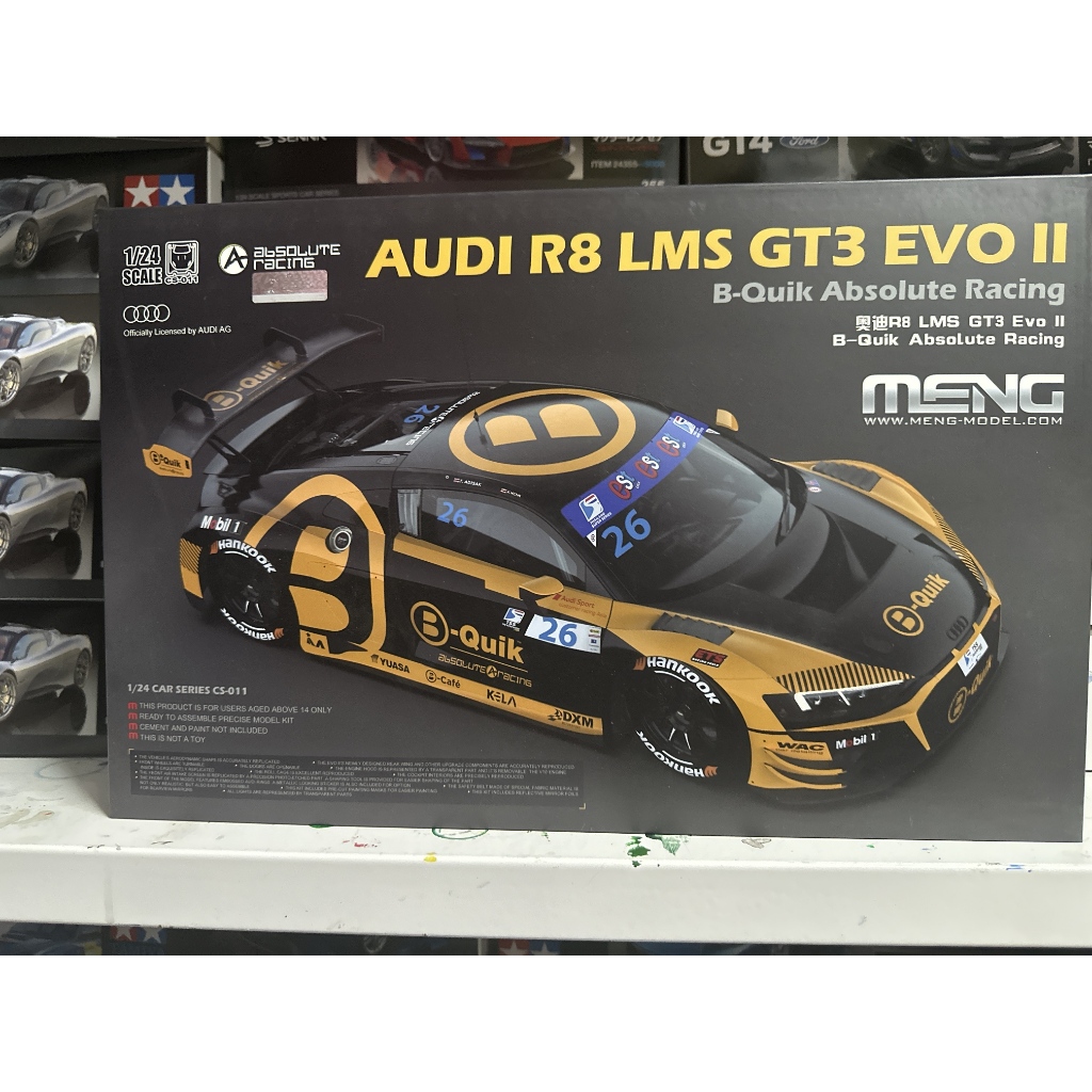 Meng 1/24 Audi R8 LMS GT3 EVO II B-Quik ABsolute Racing