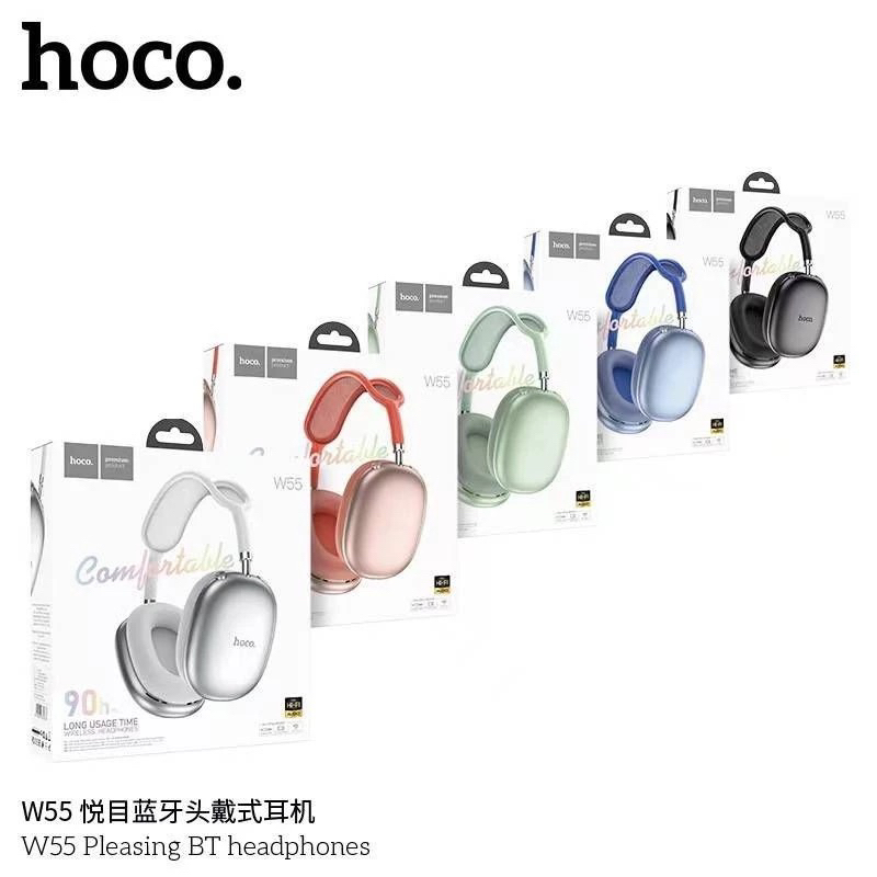Hoco W55 หูฟังครอบหูไร้สาย BT V.5.4 headphones ใช้งานได้นานยิ่งขึ้น พับเก็บได้ สินค้าของแท้100%