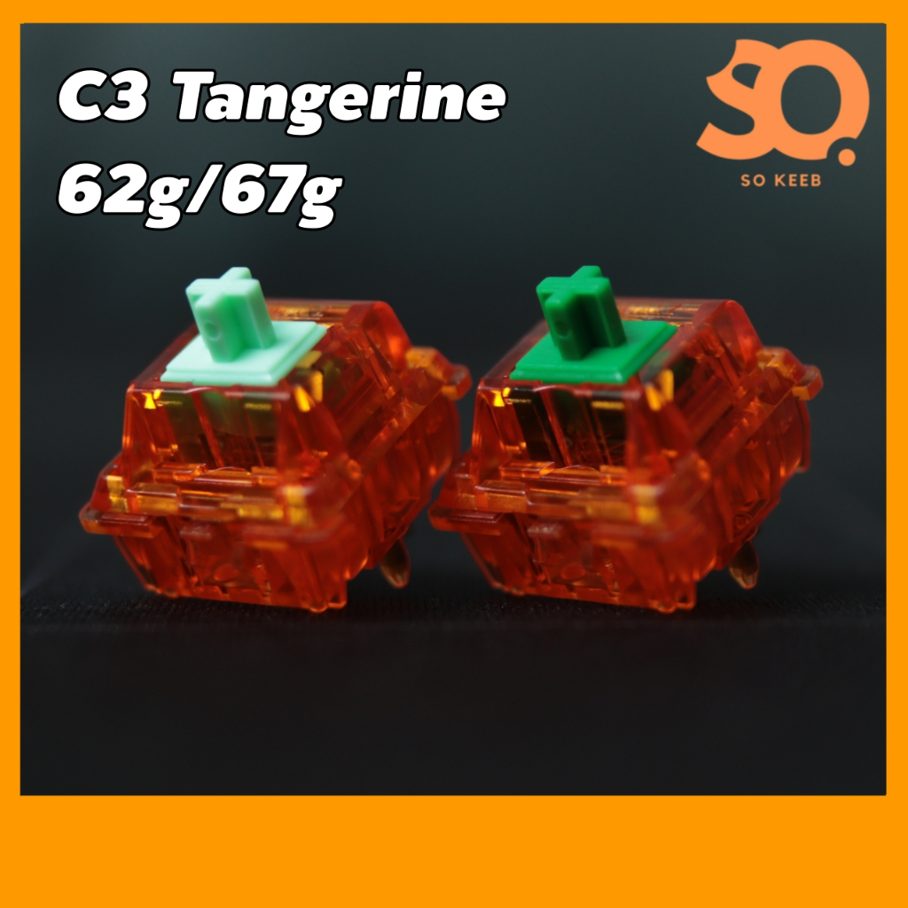 C3 Tangerine Switch 62g และ 67g (Linear) 10 ชิ้น Mechanical Keyboard Switch