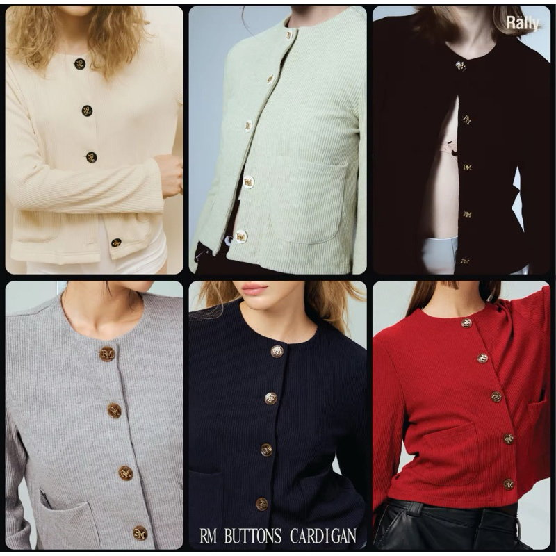 [พร้อมส่ง] เสื้อคาร์ดิแกน Rally Movement RM Buttons Cardigan