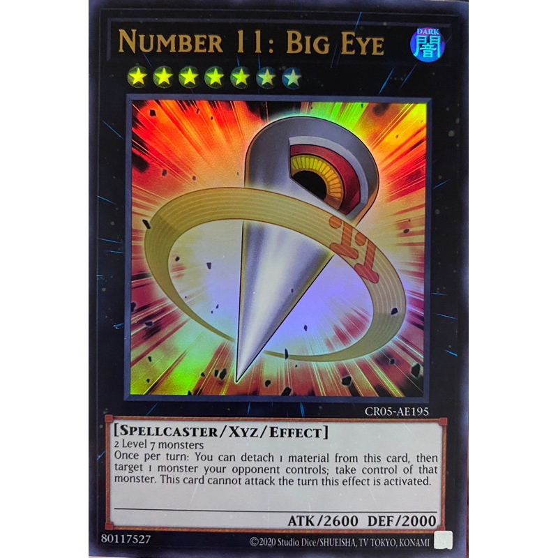 Yugioh Asia-Eng [CR05-AE195] Number 11 : Big Eye (Ultra Rare) การ์ดยูกิแท้ถูกลิขสิทธิ์