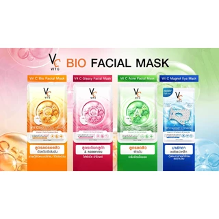 Ratcha Vit C Bio/Glassy/Acne/Magnet Eye Facial Mask [1 กล่อง - 4 สูตร] มาส์กหน้า มาส์กวิตซี