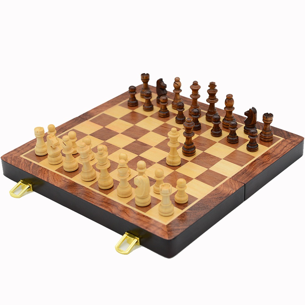 [Super Chess] NEW หมากรุกสากลไม้ (แม่เหล็ก) พับได้