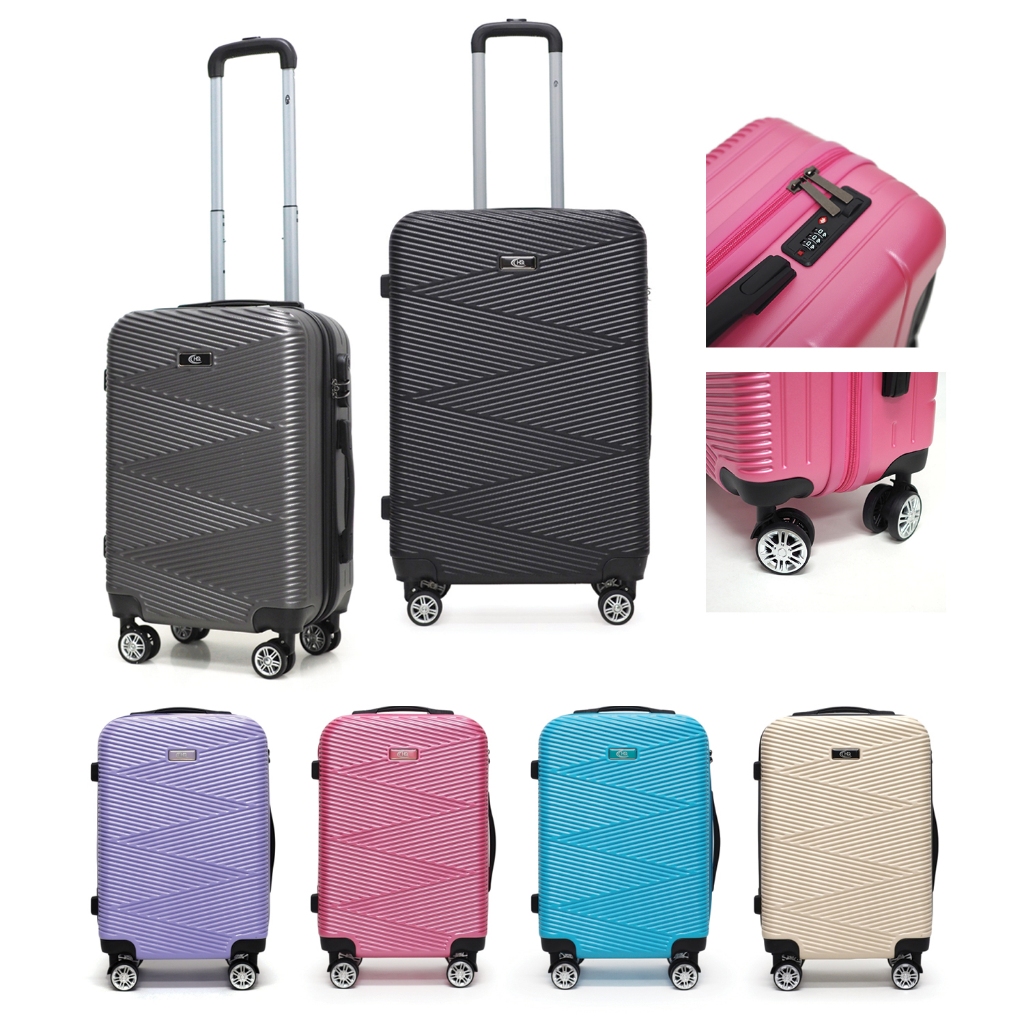 HQ LUGGAGE กระเป๋าเดินทาง ABS 4 ล้อคู่ กุญแจล็อค 3 รหัส รุ่น 8894-11