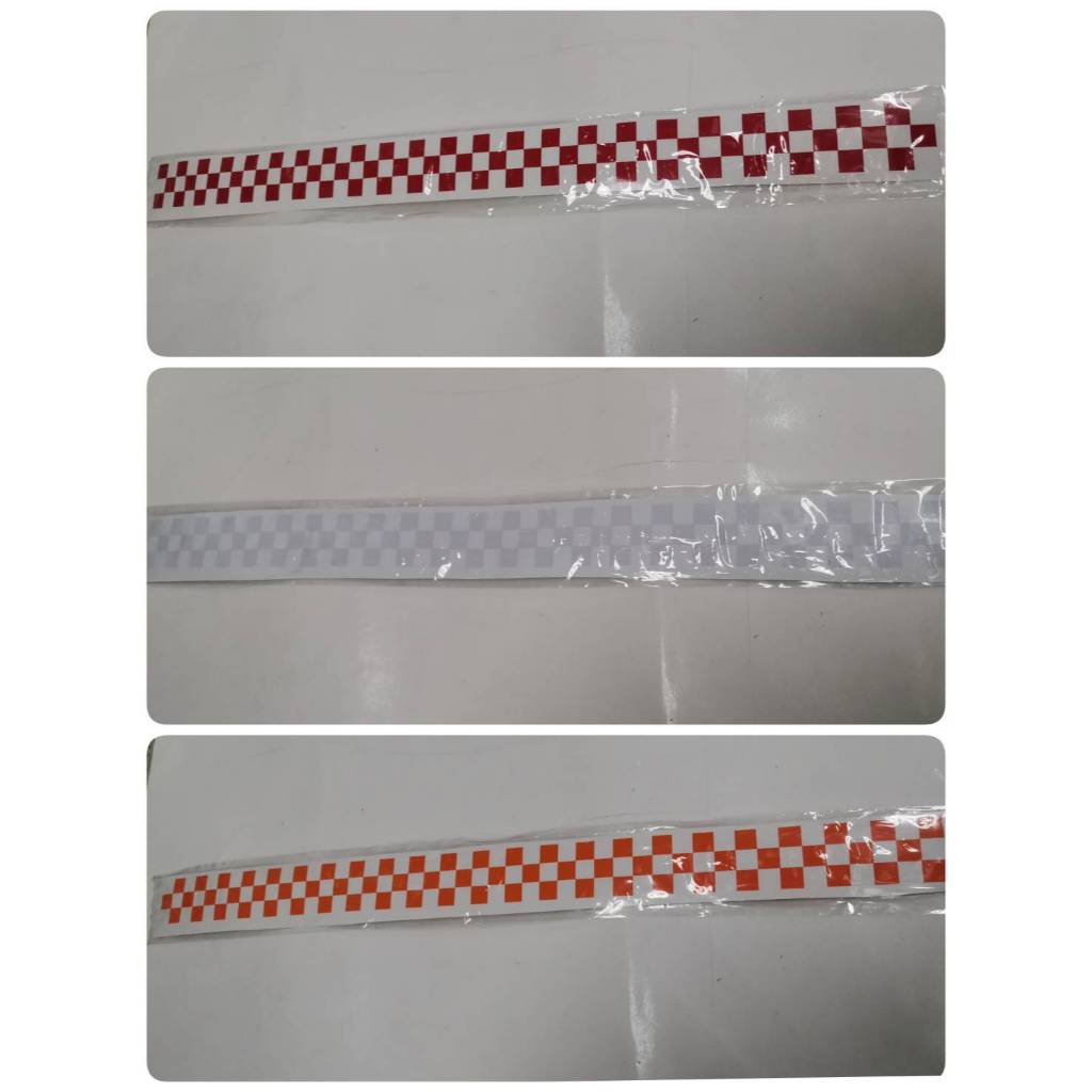สติ๊กเกอร์งานตัดคอมพิวเตอร์ ลาย ตารางหมากรุก สีเหลี่ยม แต่งรถ ติดรถ สวย เท่ห์