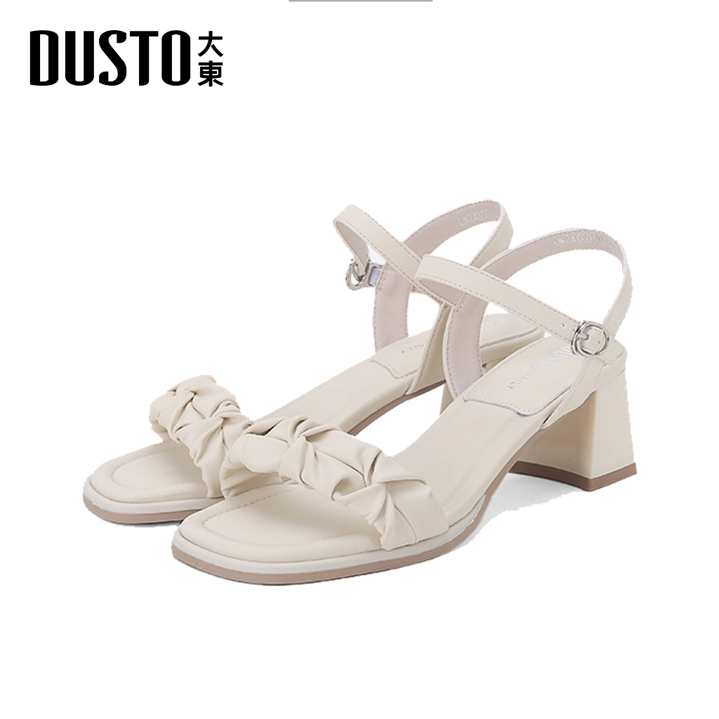 DUSTO รองเท้ารัดส้น เสริมส้น ฤดูกาล 2025 งานรองเท้าแตะรัดส้น สีหวานพาสเทล