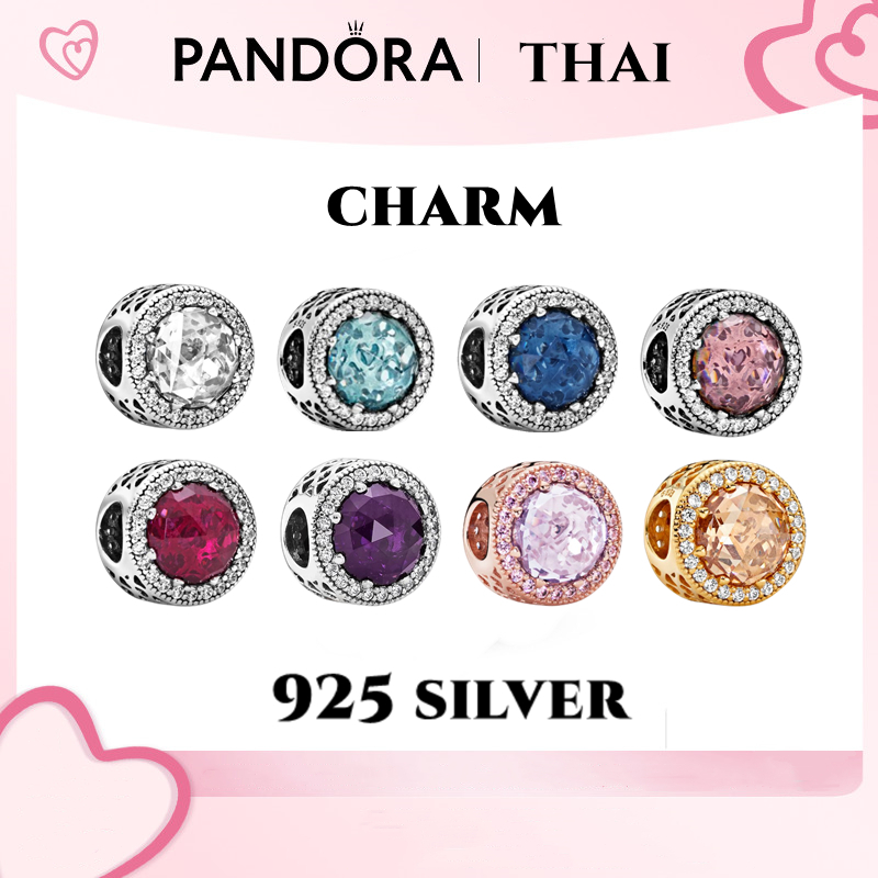 [ส่งจากกรุงเทพ]Pandora แท้ เงิน925 ลูกปัด เสน่ห์ จี้ charm เลือกได้หลายสี ของแท้ 100% ใส่กับสร้อยข้อมือหรือสร้อยคอได้