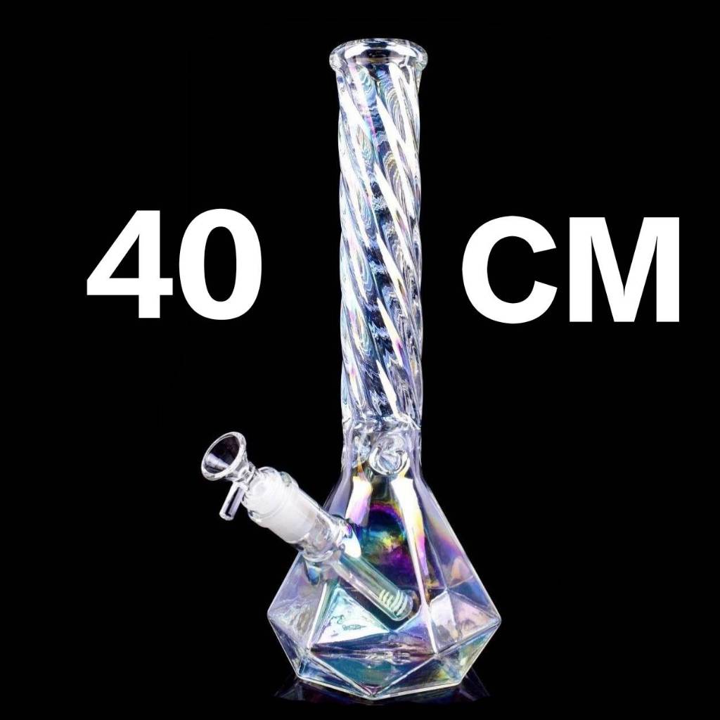 บ้บ้องเพรช สูง40cm หนา9mm บ้องสวยๆ ครบชุดพร้อมใช้งาน หลอดแก้ว โจ๋แก้ว
