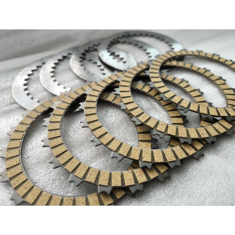 ชุดคลัทCRF250/M CRF250/L ปี2012-2019 CRF250Ranly CBR250 CBR300 Rebel300 แผ่นเหล็กแต่งมีรูระบาย ผ้าคล