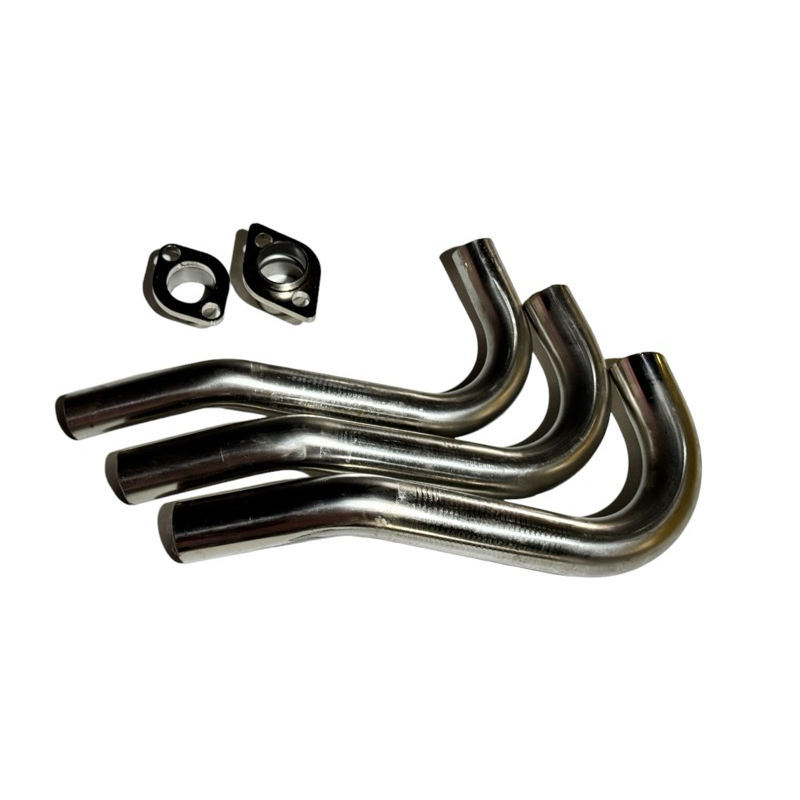 คอท่อนหน้า w125 2โค้งสั้น S r  i  บังลม(สแตนเลส304) หนา 1.2มม.