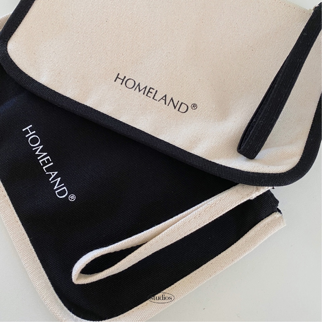 HOMELAND – กระเป๋าคล้องแขนผ้า canvas กุ๊นขอบ รุ่น pouch มีซิปปิด ราคา ถูกที่สุด ดีลบีเคเค แกลเลอรีภาพที่ 6